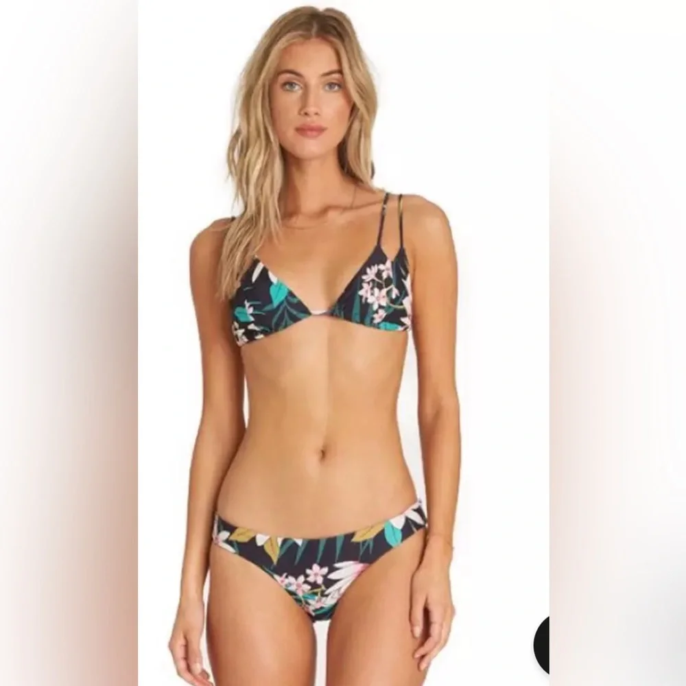 NWT - Billabong After Sunset Bikini Set - Triangle Bikini Top & Lowrider Brief - Picture 1 of 16